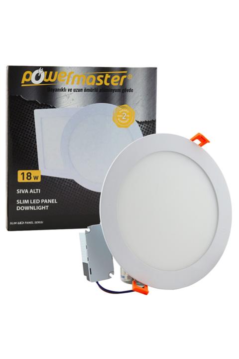 MİRGE Powermaster 18 Watt Sıva Altı 6500k Beyaz 205mm Yuvarlak Slım Led-eco Spot Panel