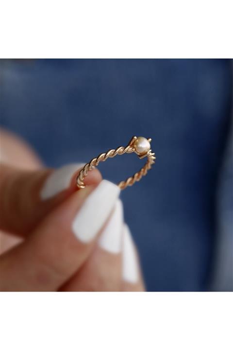 Safir Kuyumculuk Altın Burgu Inci Yüzük