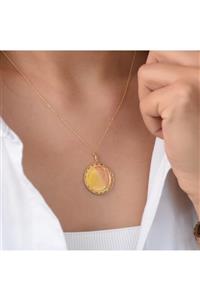 Goza Jewellery Aynalı Plaka Kolye