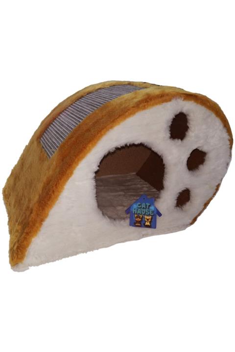 Cathause Cat Hause Kedi Tırmalama Platformu Salyangoz Kahverengi 32Cm