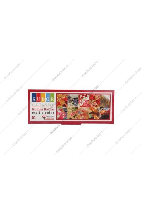 Südor Kumaş Boyası 25 Ml X 10 Adet Vermiyon Kırmızı