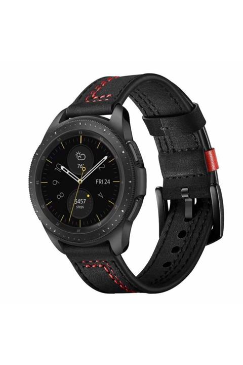 noktaks Gear S3 (22mm) Krd-19  Uyumlu Deri Kordon