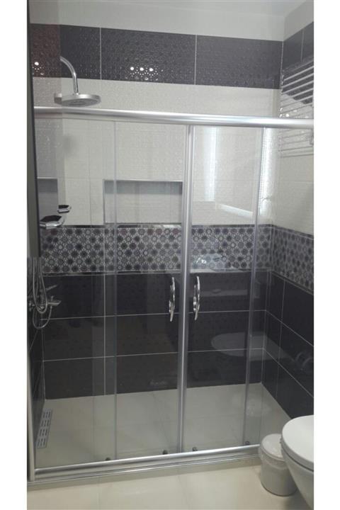 ayzaduş 156 Cm Parlak Profil Şeffaf Duşakabin