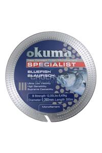 Okuma Bluefish 300 Mt 12,00 Lb 5,45 Kg 0,26 Mm Clear Misina