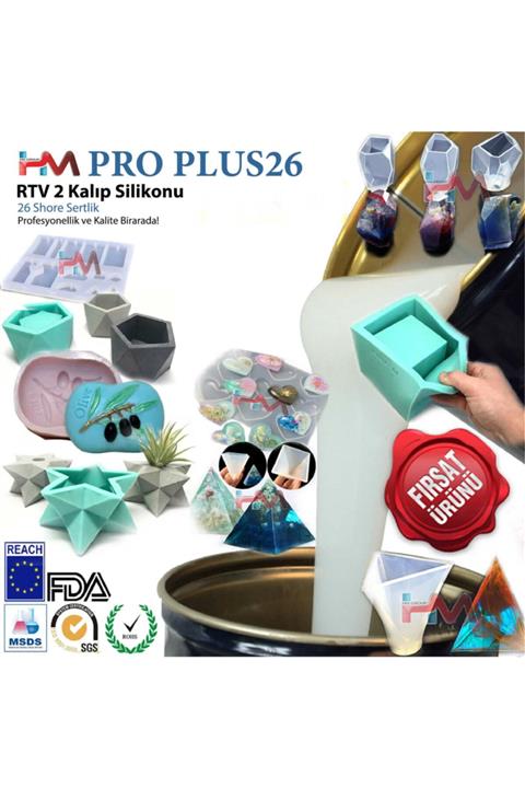 Pasif Hm Pro Plus26 Rtv 2 Kalıp Silikonu - 26 Shore Sertlikte 400gr.