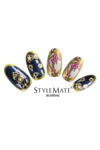 STYLEMATE Tırnak Süsleme Naıl Art Gold Renk Metal Ortası İncili Tırnak Süsü