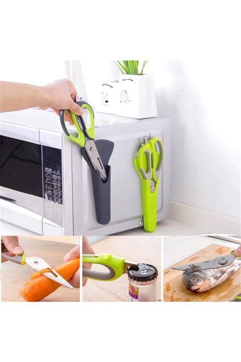 aksuticaret Vivenca Multifonksiyonlu Mutfak Makası - Kılıflı