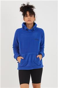 STEPS Kapüşonlu Kanguru Cep Saks Kadın Polar Sweatshirt