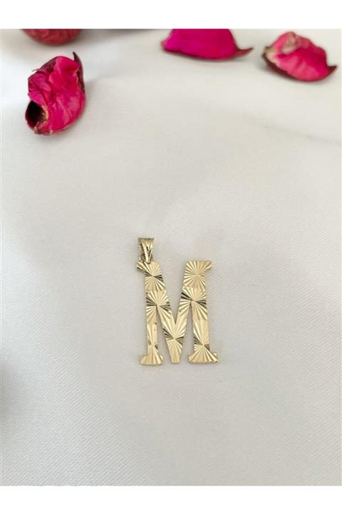 14 KUYUMCULUK Kalemli M Harfi Kolye Ucu