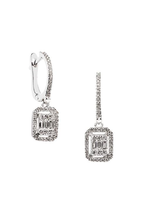 Clavis Jewelry Baget Kesim Pırlantalı Küpe (ckp0909)