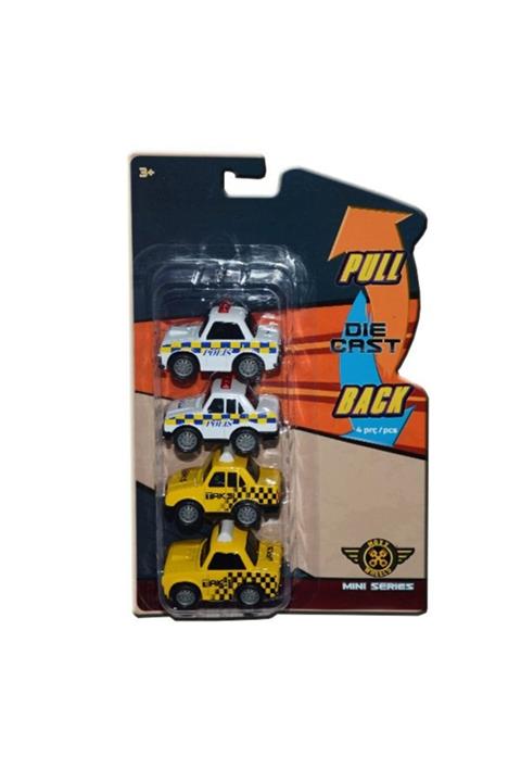 Oyuncakmatik Maxx Wheels 4'lü Model Arabalar 6 Cm
