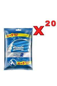 Wilkinson Sword Extra 2 Precision Çift Bıçaklı Bas Temizle Özellikli 10+5 Kullan At Tıraş Bıçağı 1 Koli ( 20 Paket )