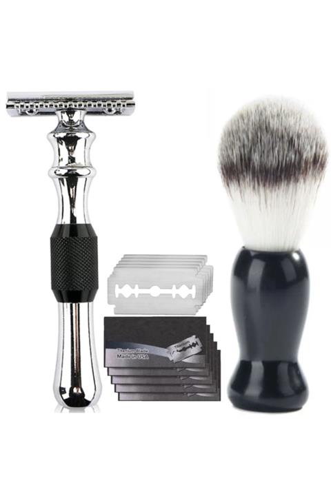 JUDAS Qualis Shave Q6 Tıraş Makinesi + Fırça + 5 Adet Jilet