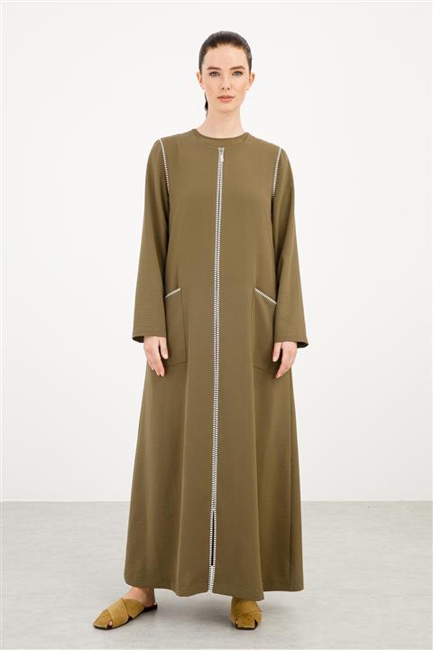 Micca Marin Çizgi Detaylı Spor Kap Haki