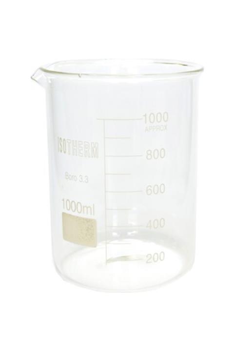 mutlulab 1000 Ml Cam Beher - 6 Adet - Kısa Form - Isotherm - Yüksek Kalite