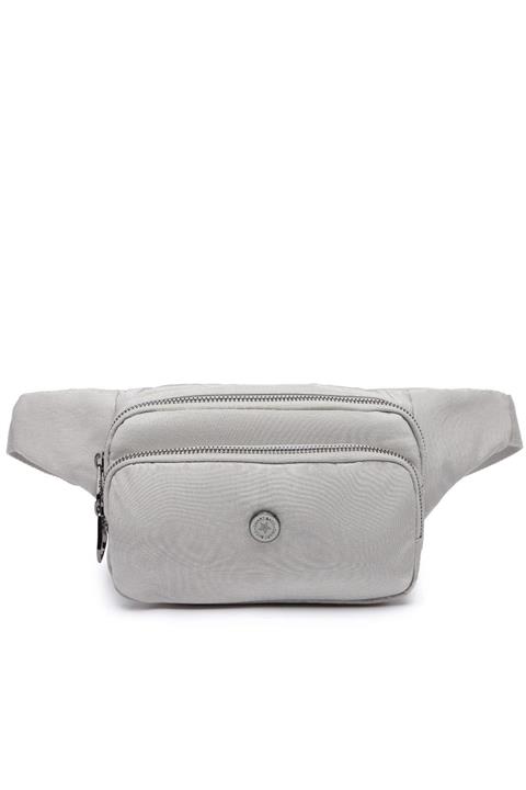 SMART BAGS Özel Krinkıl Kumaş Kadın Bel Çantası Gri 1254
