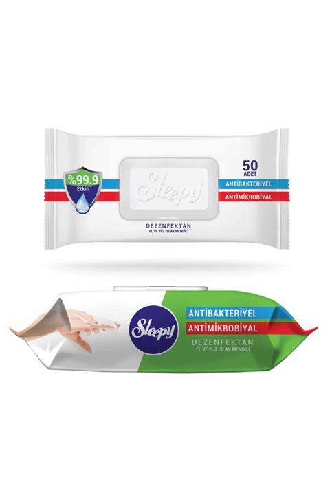 Sleepy Antibakteriyel Islak Havlu 50 Li 6 Paket 300 Yaprak