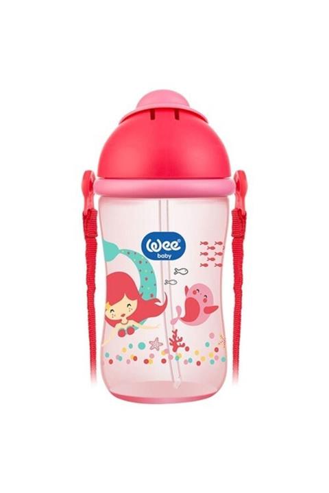 HayalAvm Wee Baby 171 Desenli Pipetli Bardak 380 Ml 6+ay - Kırmızı