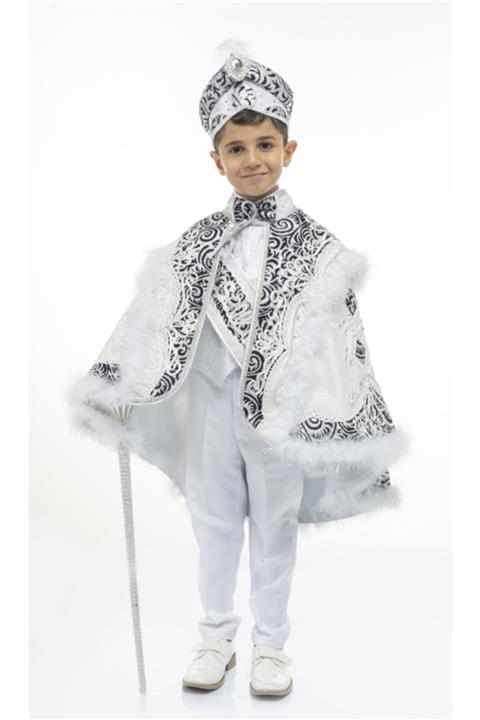 Emir Sünnet Kıyafetleri Paşa Pelerinli Taşlı Sünnet Takımı