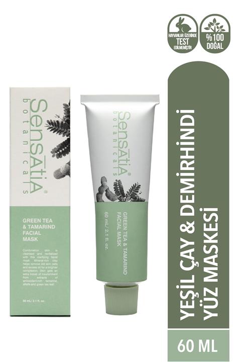 Sensatia Botanicals Yeşil Çay Ve Demirhindi Cilt Yenileyici Yüz Maskesi 60ml