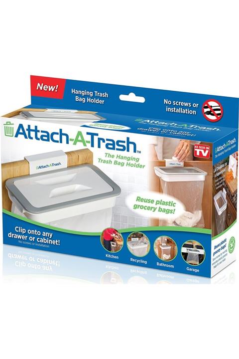 Berrinstore Attach A Trash Kapaklı Çöp Poşeti Tutucu Aparat