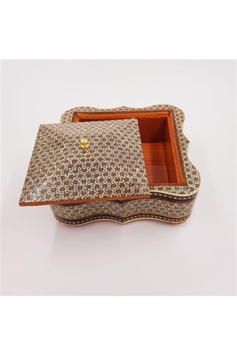 ebrişem Hatem Tam Işlemesi Şekerlik Çikolatalık (iran’ın El Sanatı) 20 X 20 Cm