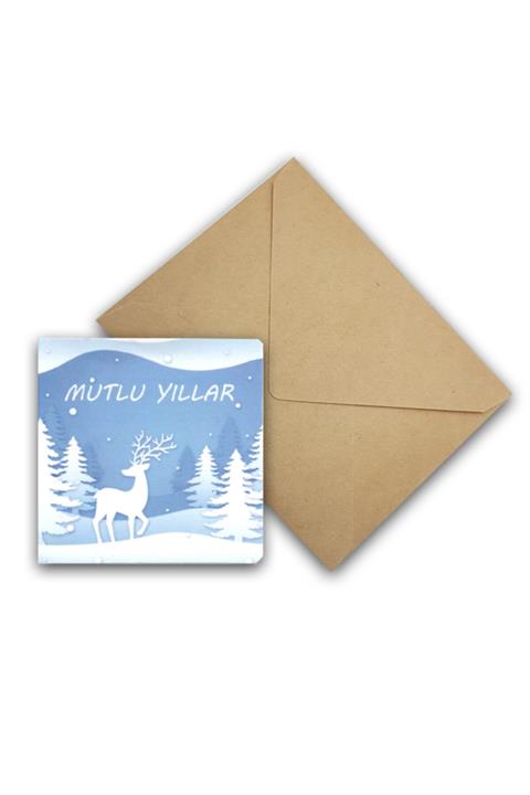 İstisna Hediye Tebrik Kartı- Mutlu Yıllar Kartı Model 11