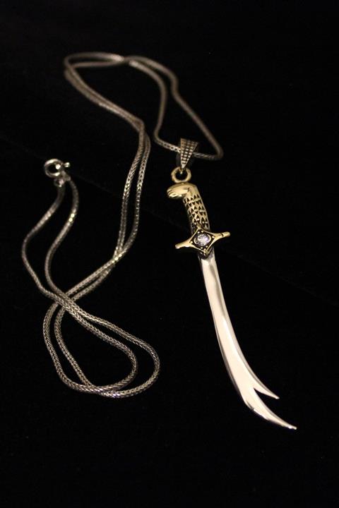 Piraye Silver 925 Ayar Gümüş Zülfikar Kolye 65