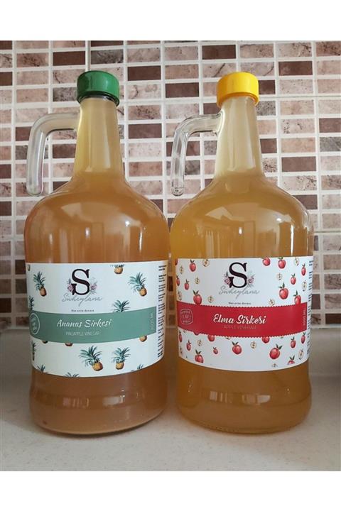 Süheylaana Doğal Ananas Sirkesi 3 Litre Ve Doğal Elma Sirkesi 3 lt
