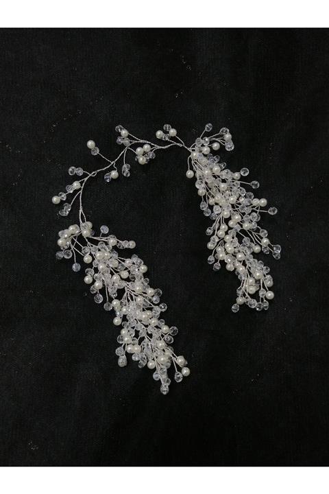 SANAT Kadın Beyaz Taşlı Saç Aksesuarı