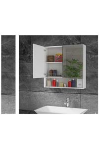 EKİN MOBİLYA Aynalı Banyo Dolabı Çok Amaçlı Dolap Lavabo Üstü Dolap