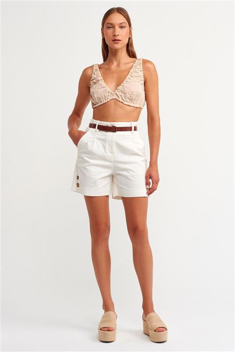 Dilvin Hasır Kemerli Şort