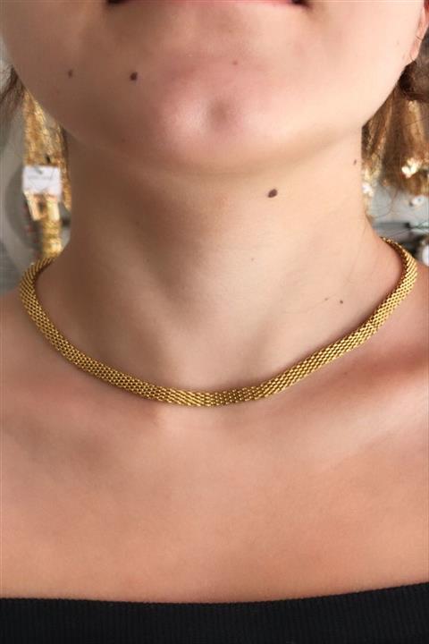 DLK TAKI Çelik Altın Kaplama Kalın Modelli Kolye