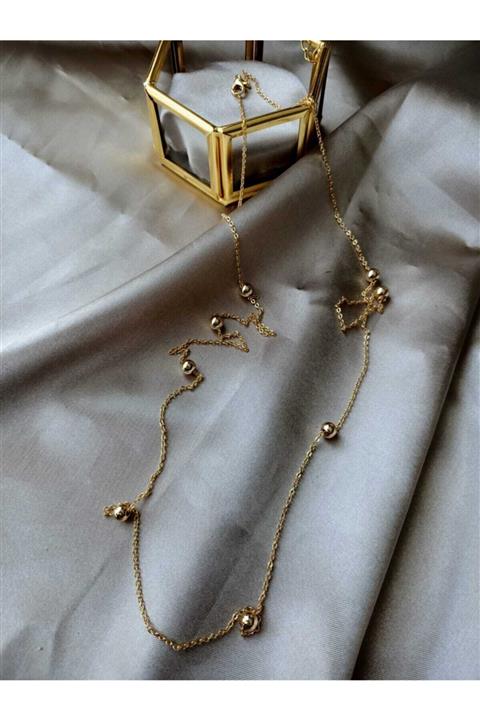 sun studıo Topcuk Detaylı Uzun Zincirli Kolye