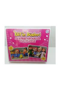 ADELAND Puzzle - Ikili Yapboz - Lisanslı Elif'in Düşleri 2 In 1 Puzzle 12x24 Parça
