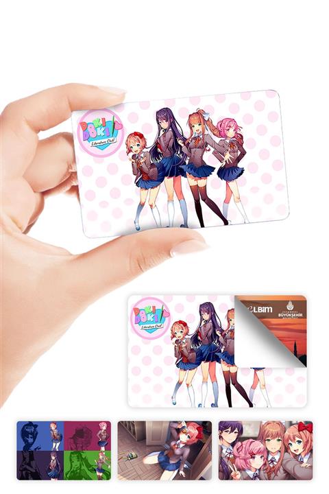 ZipZap Doki Doki Literature Club! Ddlc Kart Kaplama Sticker 4 Adet
