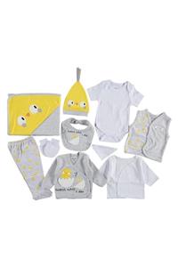 Miniworld Erkek Kız Bebek Civcivli Hastane Çıkışı 10 Parça Zıbın Seti