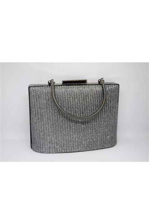 Mer Çanta Gri Abiye Çanta