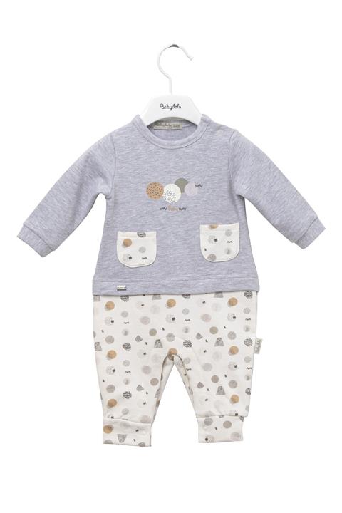 Babydola %100 Pamuklu Unisex Cepli Bebek Tulum