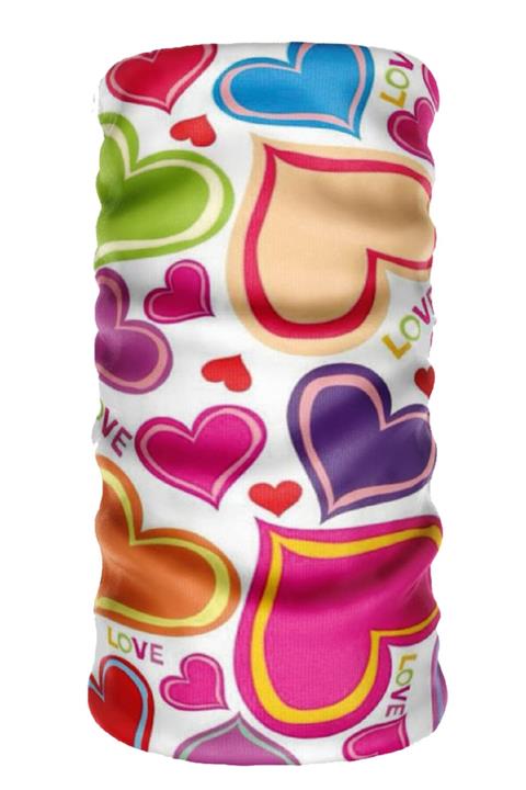 eTaktik Debuff Collar Kalp Desenli Balaklava Buff Boyunluk Bandana