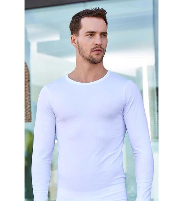 Berrak Erkek Badi Uzun Kol Bisiklet Yaka Atlet 3'lü Paket - 1025