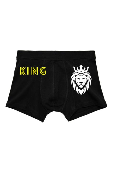 BoxerMasters Kıng Aslan Yazılı Baskılı Erkek\\man Boxer