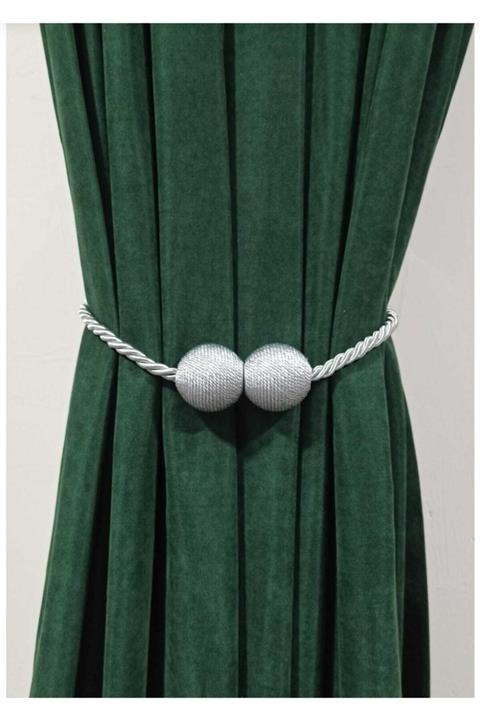 ecrin perde Gri Perde Toplayıcı Mıknatıslı Broçol