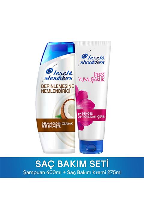 Head&Shoulders Şampuan Kepek Karşıtı Nemlendirici Bakım 400ml İpeksi Bakım Kremi 275ml
