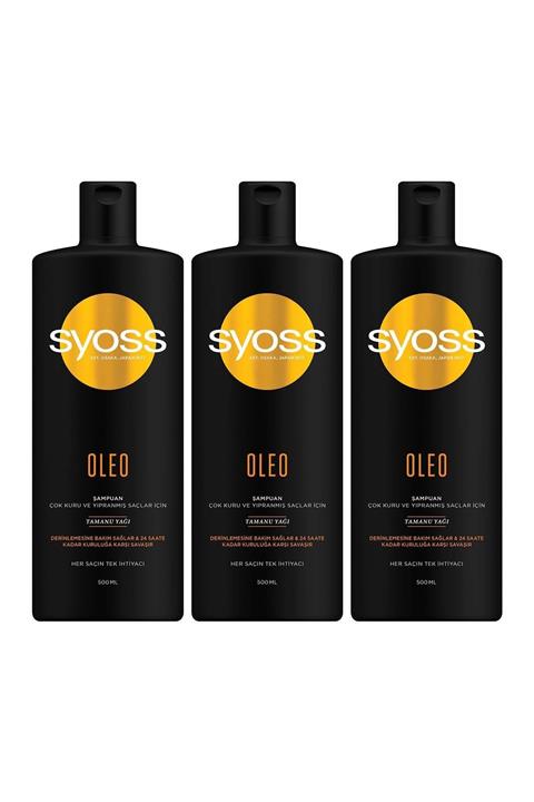 Syoss Oleo Derinlemesine Bakım Şampuan 500 ml 3'lü