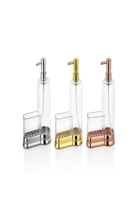 Lilya Home Altın Akrilik Süngerli Sıvı Sabunluk