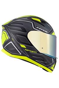 Givi Sport Deep Güneş Vizörlü Kapalı Kask (mat Titanyum-sarı)