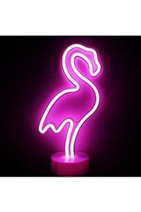 DREAM VEGA Neon Işıklı Flamingo Masa Gece Lambası Usb+pil