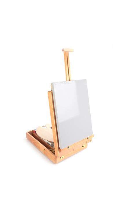 Superior Ahşap Çantalı Şövale Yağlı Boya Seti