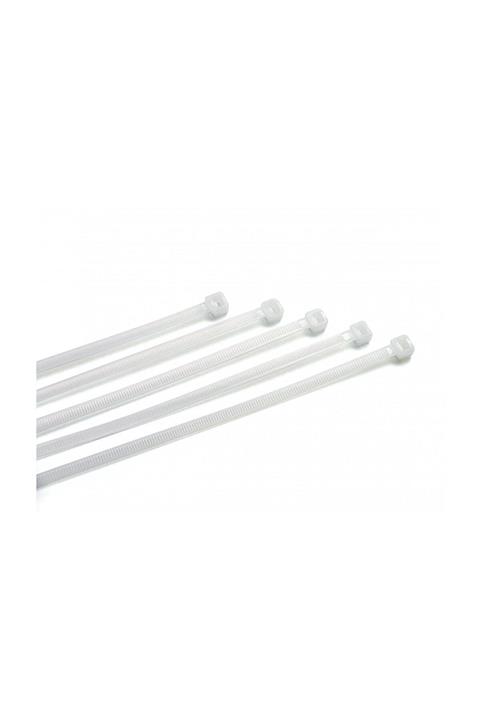 AKSUFEZ Plastik Beyaz Cırt Kelepçe 4.8 X 250 Mm 100 Lü Tnr-0425